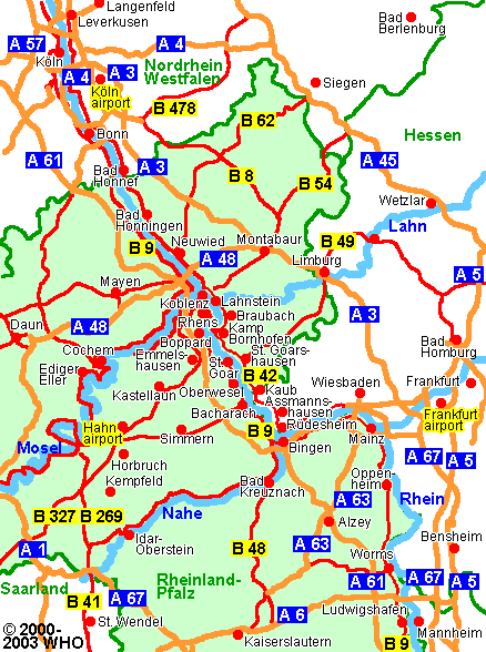 Hotel Flughafen Airport Hahn Landkarte Straenkarte Hunsrck Rhein Mosel